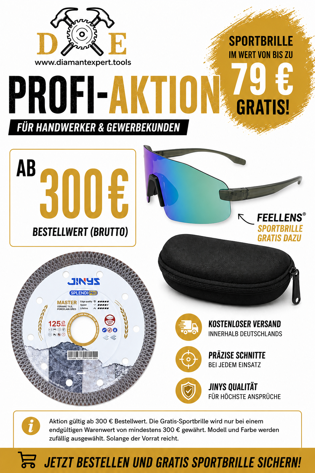 Aktion Werkzeuge Sportbirlle Gratis